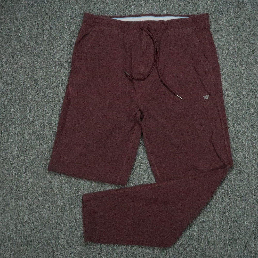 Mack Weldon Pants Mens Extra Large Red Ace Joggers Tapered Pockets Athletic